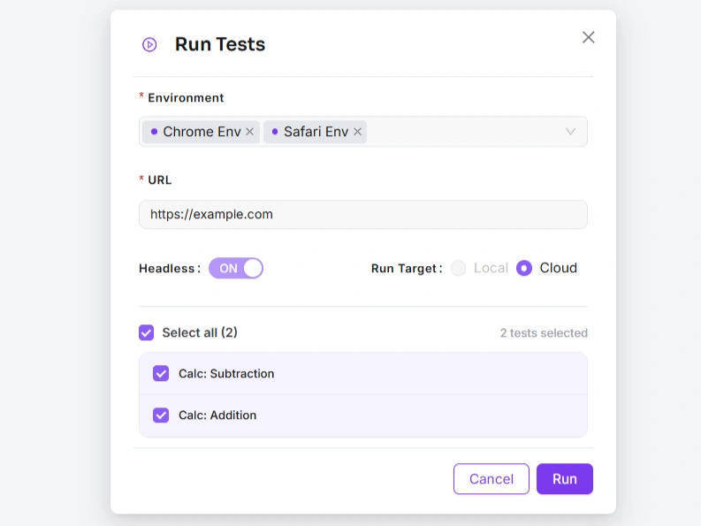 TestOwl Cloud and Local Execution Runner